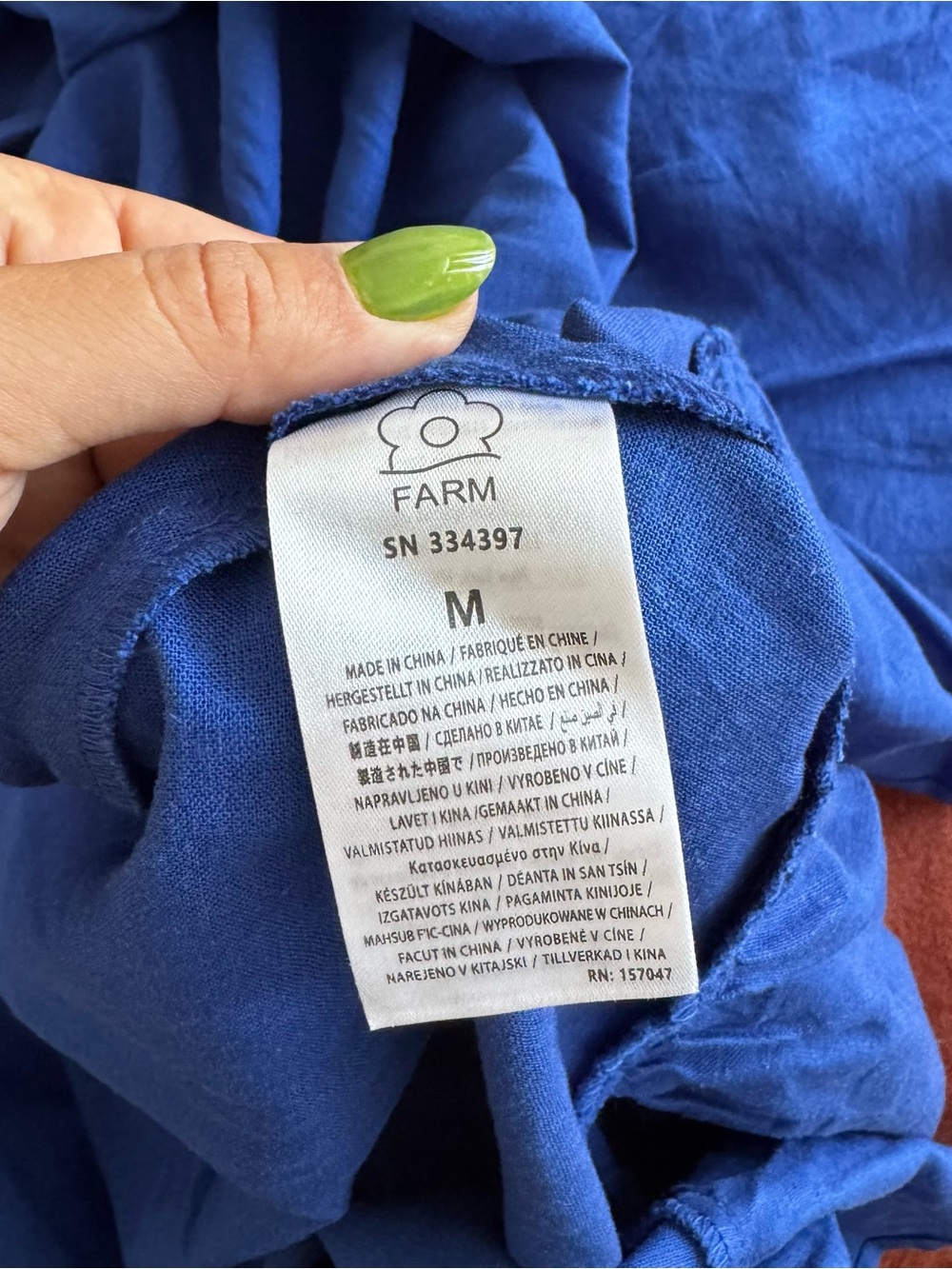 FARM Rio Royal Blue Spaghetti-Strap Midi Dress - Picture 8 of 10
